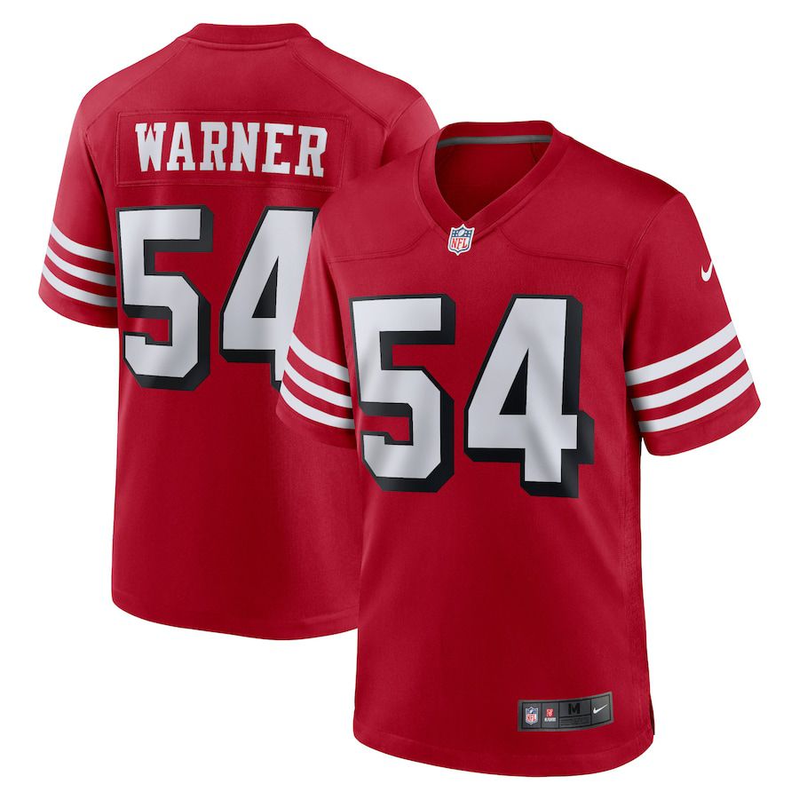 Men San Francisco 49ers #54 Fred Warner Nike Scarlet Alternate Player Game NFL Jersey->san francisco 49ers->NFL Jersey
